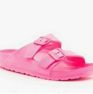 Qupid Pink Buckled Sandals